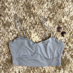 Derek Heart Bralette, Size Small, Grey Spandex Material, Fits B and C Cups well